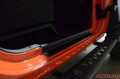 Kentrol Entry Guards 4-Piece Set for 2007-2018 Jeep JK, Textured Black Finish - 80585