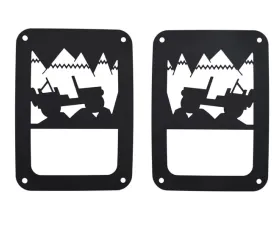 Kentrol Heritage Taillight Guard Textured Black Jeep JK 2007-2018