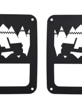 Kentrol Heritage Taillight Guard Textured Black Jeep JK 2007-2018                                     - 80702 - Image 8