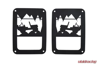 Kentrol Heritage Taillight Guard Textured Black Jeep JK 2007-2018 - 80702