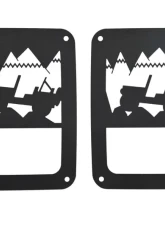 Kentrol Heritage Taillight Guard Textured Black Jeep JK 2007-2018                                     - 80702 - Image 2