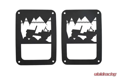 Kentrol Heritage Taillight Guard Textured Black Jeep JK 2007-2018 - 80702