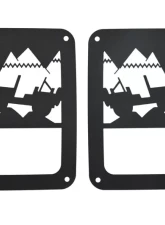 Kentrol Heritage Taillight Guard Textured Black Jeep JK 2007-2018                                     - 80702 - Image 3