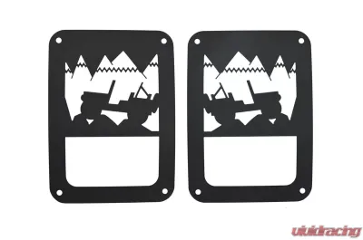 Kentrol Heritage Taillight Guard Textured Black Jeep JK 2007-2018 - 80702