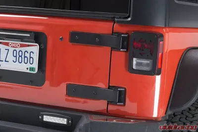 Kentrol Heritage Taillight Guard Textured Black Jeep JK 2007-2018 - 80702