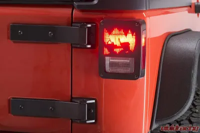 Kentrol Heritage Taillight Guard Textured Black Jeep JK 2007-2018 - 80702