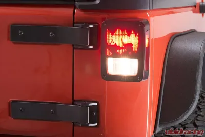 Kentrol Heritage Taillight Guard Textured Black Jeep JK 2007-2018 - 80702