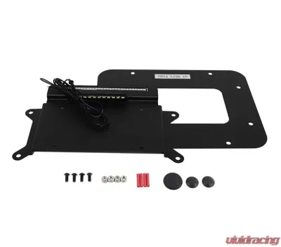 Kentrol BackSide License Plate Mount with LEDs, Textured Black, Jeep JK 2007-2018 - 80703