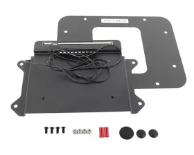 Kentrol BackSide License Plate Mount with LED, Textured Black for Jeep JK 2007-2009