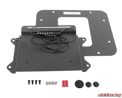 Kentrol BackSide License Plate Mount with LED, Textured Black for Jeep JK 2007-2009 - 80707