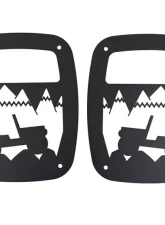 Kentrol Heritage Taillight Guard Textured Black for Jeep TJ 1997-2006                                     - 80709 - Image 5