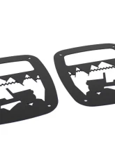 Kentrol Heritage Taillight Guard Textured Black for Jeep TJ 1997-2006                                     - 80709 - Image 2