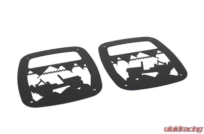 Kentrol Heritage Taillight Guard Textured Black for Jeep TJ 1997-2006 - 80709