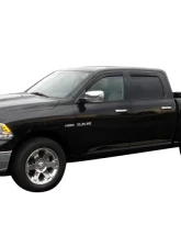 AVS Ventvisor Low Profile In-Channel Deflectors 4pc - Smoke Dodge RAM 1500 Crew Cab 2009-2018                                     - 994004 - Image 7