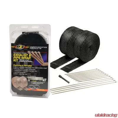 Design Engineering DEI Exhaust & Pipe Wrap Kit, Black Titanium - 10073