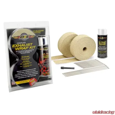 Design Engineering DEI Exhaust & Pipe Wrap Kit, Tan With White Ht - 10091