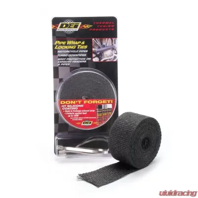 Design Engineering DEI Pipe Wrap & Ties Kit 2" X 25 Ft - Black - 10119