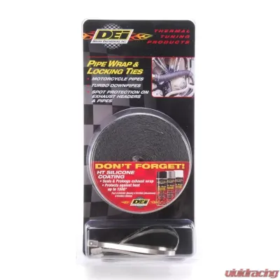 Design Engineering DEI Pipe Wrap & Ties Kit 2" X 25 Ft - Black - 10119