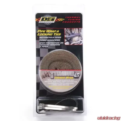 Design Engineering DEI Pipe Wrap & Ties Kit 2" X 25 Ft - Titanium - 10123