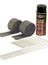 Design Engineering DEI Motorcycle Pipe Wrap Kit Two 2"X15' Black Wrap, Locking Ties Black Ht Silicone                                     - 10330 - Image 2