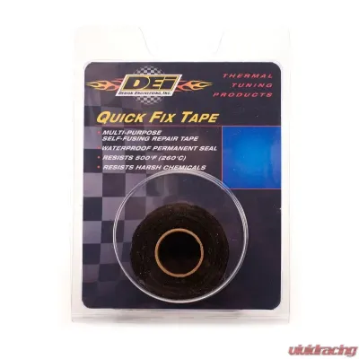 Design Engineering DEI Quick Fix Tape - Self Adhering Silicone Tape 1" X 12 Ft - Black - 10491