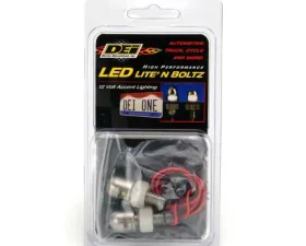 Design Engineering DEI Led Lite N Boltz License Plate Lighting Kit - Satin - 2-Pc