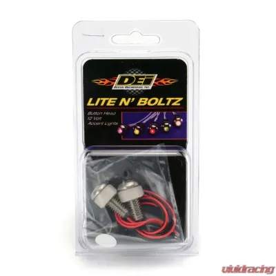 Design Engineering DEI Led Lighted Button Head Boltz White - 2-Pack - 30303
