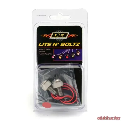 Design Engineering DEI Led Lighted Button Head Boltz Red - 2-Pack - 30304
