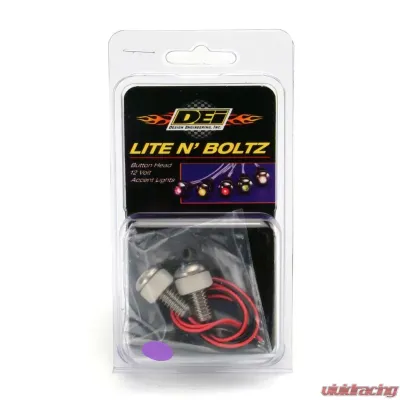 Design Engineering DEI Led Lighted Button Head Boltz Purple - 2-Pack - 30308
