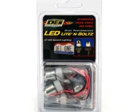 Design Engineering DEI Led Lite N Boltz License Plate Lighting Kit - Polished - 4-Pc