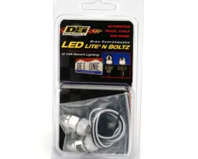 Design Engineering DEI Led Lite N Boltz License Plate Lighting Kit - Acorn Head - Polished - 2-Pc