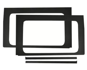 Design Engineering DEI Jeep Jl 4Dr 2018-Up Side Window Black Leather Look  4Pc