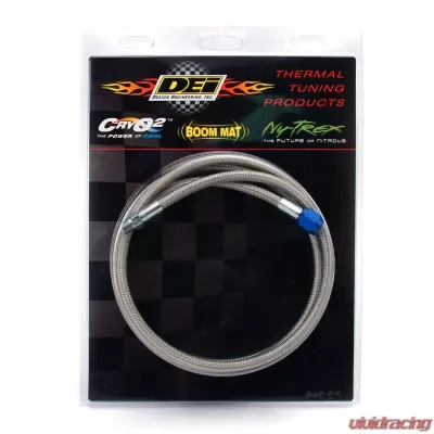 Design Engineering DEI Stainless Steel Braided Hose - 1 Ft. -4An F And 1/8 Npt M - 80204