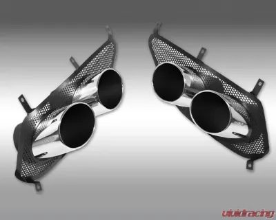 Novitec Polished Exhaust Tips w/Mesh Insert Ferrari Portofino 2018-2021 - F1 333 22