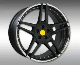 Novitec NF3 3 Piece Front Wheel Black With Polished Lip 21x9.5 Ferrari F12 Berlinetta 13-17