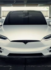 Novtiec Carbon Fiber Front Lip Spoiler Tesla Model X 2015+                                     - T6 X00 40 - Image 3