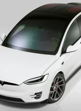 Novtiec Carbon Fiber Front Lip Spoiler Tesla Model X 2015+                                     - T6 X00 40 - Image 7