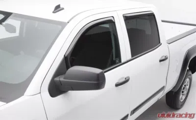 EGR Dark Smoke In-Channel Style 4pc Window Visors Chevrolet Silverado | GMC Sierra Crew Cab 2014-2019 - 571771