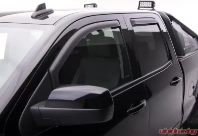 EGR Matte Black In-Channel Style 4pc Window Visors Chevrolet Silverado | GMC Sierra Crew Cab 2014-2019 - 571775