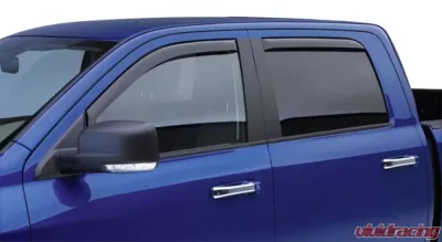 EGR Dark Smoke In-Channel Type 4pc Window Visors Dodge Ram Pickup Crew Cab 2009-2019 - 572751