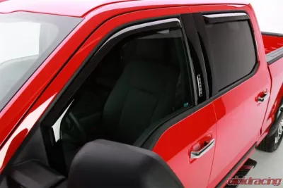 EGR Dark Smoke In-Channel Style 4pc Window Visors Ford F-150 Super Cab 2015-2020 - 573471