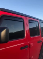 EGR Matte Black In-Channel Style 4pc Window Visors Set Jeep Wrangler|Gladiator 2018-2020                                     - 575255 - Image 2