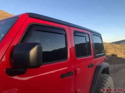EGR Matte Black In-Channel Style 4pc Window Visors Set Jeep Wrangler|Gladiator 2018-2020 - 575255