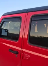 EGR Matte Black In-Channel Style 4pc Window Visors Set Jeep Wrangler|Gladiator 2018-2020                                     - 575255 - Image 3