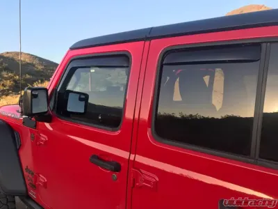 EGR Matte Black In-Channel Style 4pc Window Visors Set Jeep Wrangler|Gladiator 2018-2020 - 575255