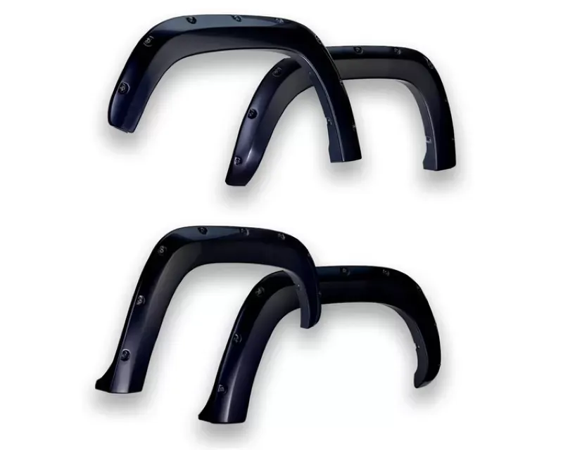 EGR Black Bolt-On Look Color Match Fender Flares Set Chevrolet Silverado w/6-8ft Bed 2014-2019 - 791574-GBA
