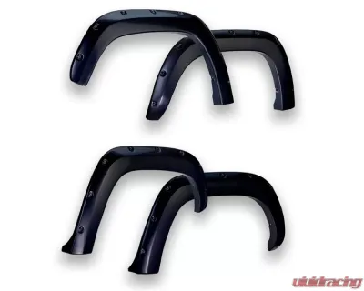 EGR Black Bolt-On Look Color Match Fender Flares Set Chevrolet Silverado w/6-8ft Bed 2014-2019 - 791574-GBA