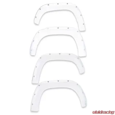 EGR Super White Bolt-On Look Color Match Fender Flares Set Toyota Tacoma w/ Mudflap 2016-2020 - 795084-040