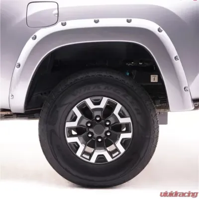 EGR Silver Sky Bolt-On Look Color Match Fender Flares Set Toyota Tacoma w/ Mudflap 2016-2020 - 795084-1D6