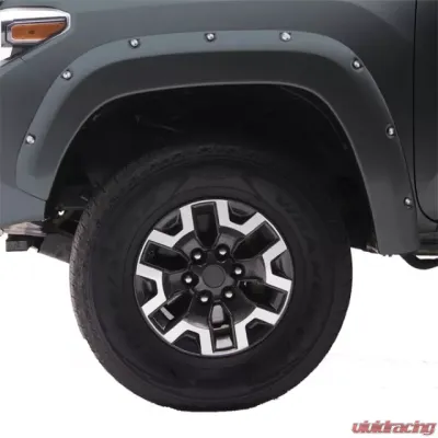 EGR Magnetic Gray Bolt-On Look Color Match Fender Flares Set Toyota Tacoma w/ Mudflap 2016-2020 - 795084-1G3